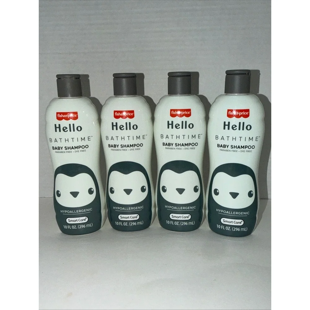 Fisher-Price Hello Bathtime Baby Shampoo Hypoallergenic 10oz 4 Pack Penguin Lot